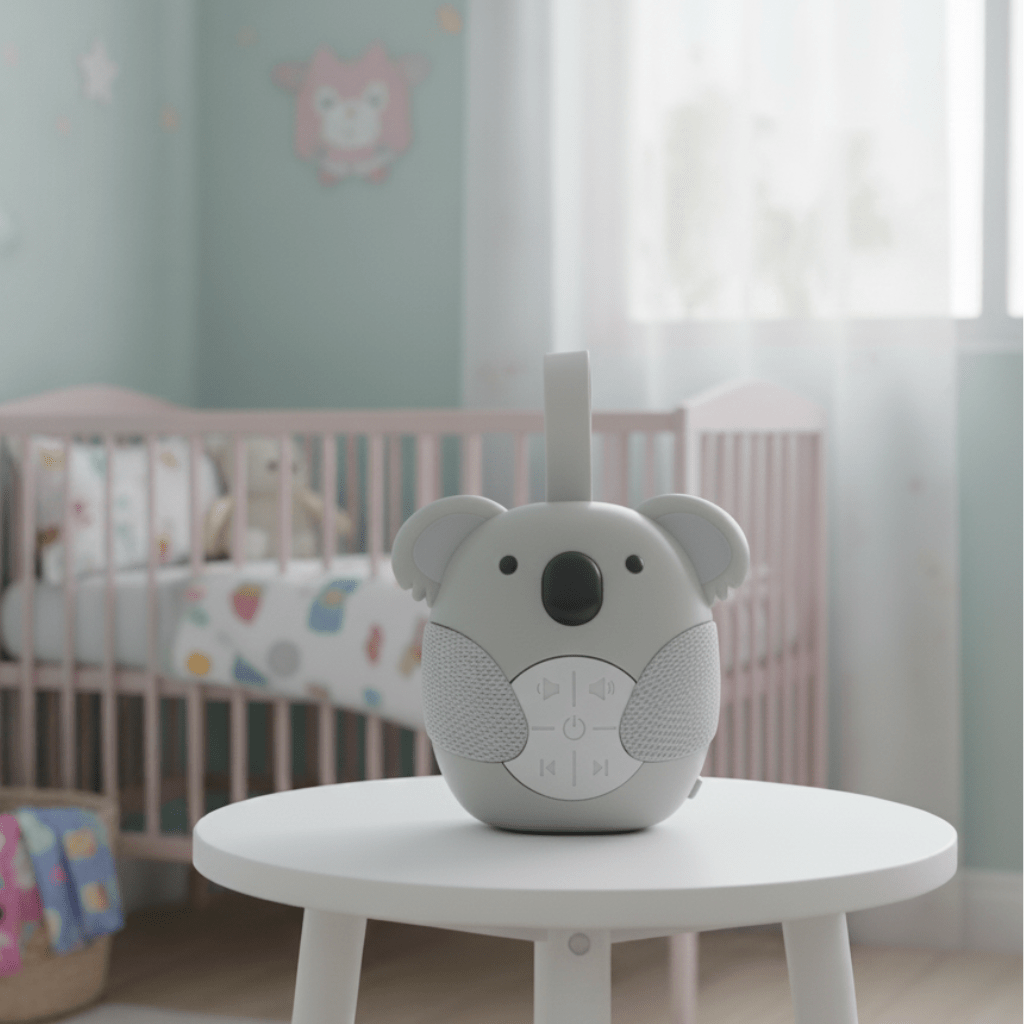 Szumiąca zabawka usypiająca, koala przy łóżeczku