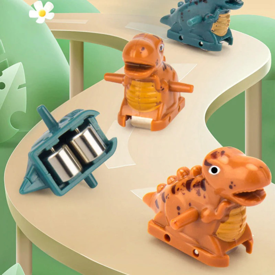 Tor wyścigowy z dinozaurami, samochody z funkcją automatycznego wspinania