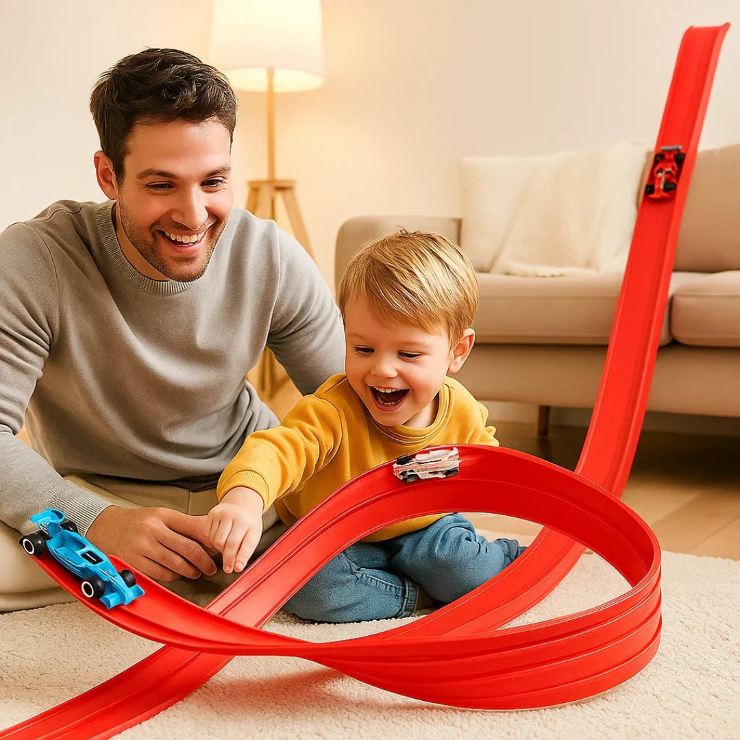 Flexible race track, car track set