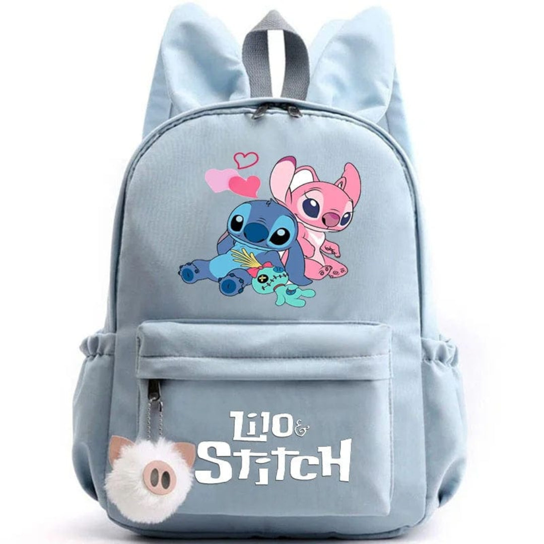 Plecak szkolny z brelokiem, torba Stitch