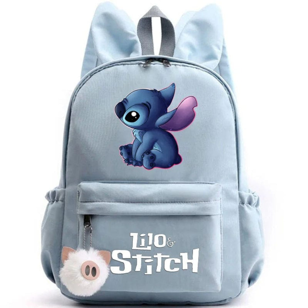 Plecak szkolny z brelokiem, torba Stitch
