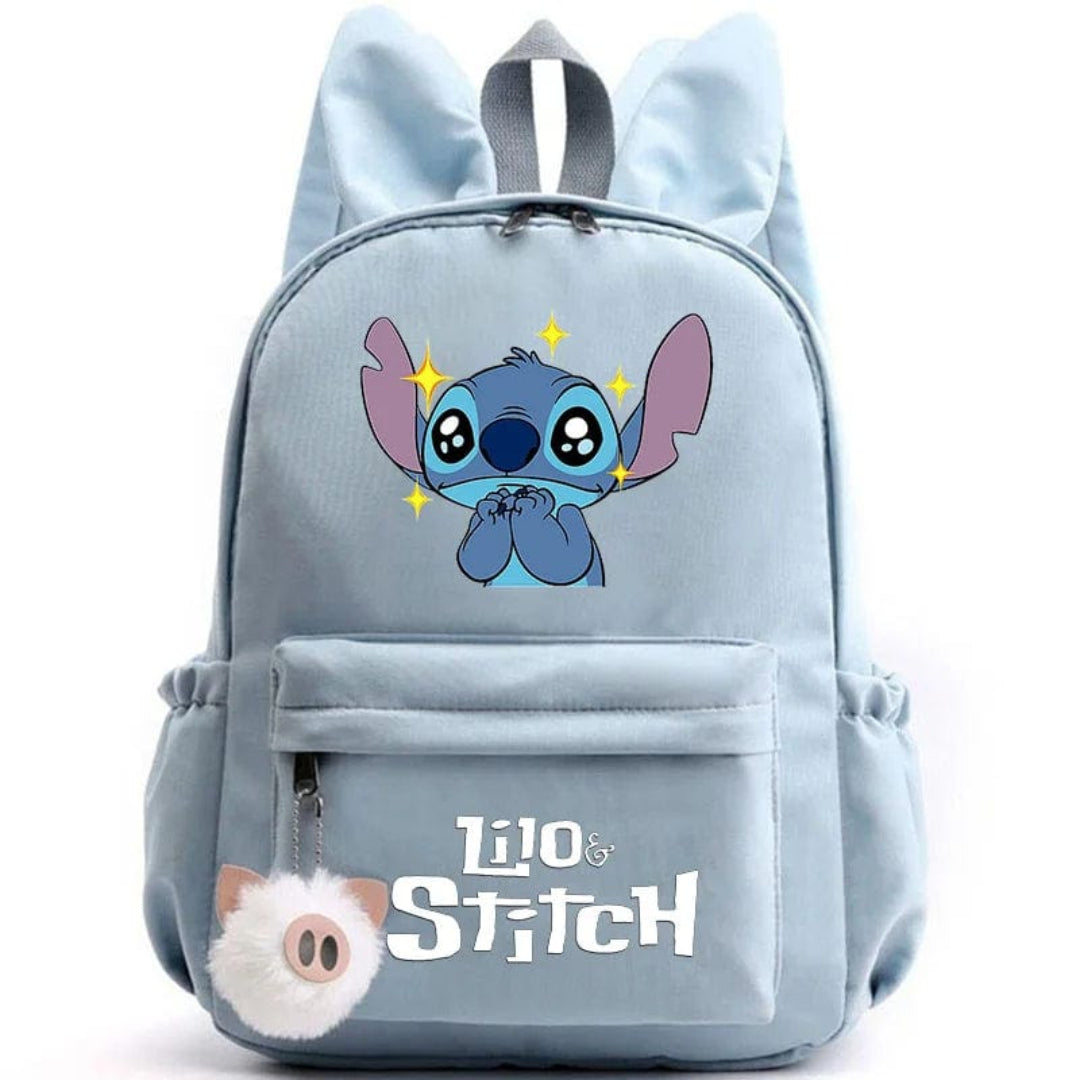 Plecak szkolny z brelokiem, torba Stitch