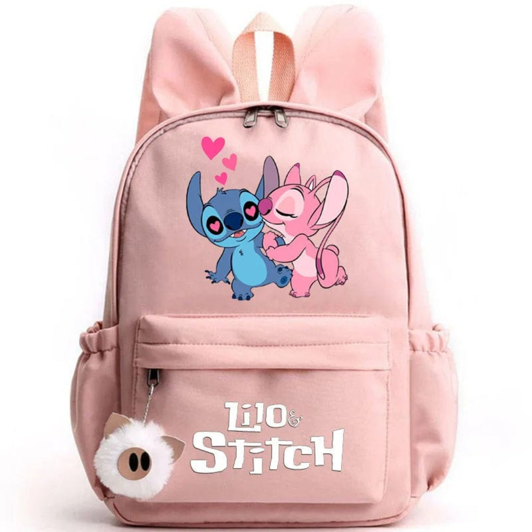 Plecak szkolny z brelokiem, torba Stitch