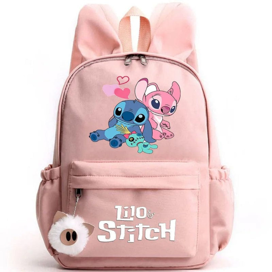 Plecak szkolny z brelokiem, torba Stitch