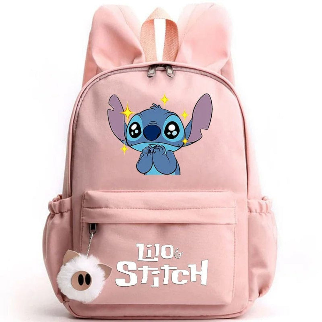 Plecak szkolny z brelokiem, torba Stitch