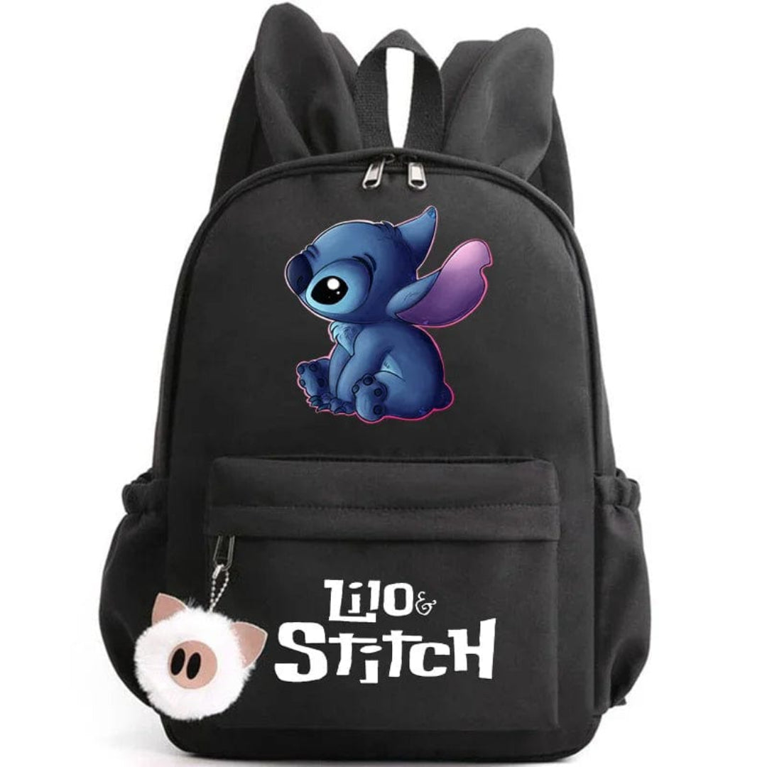 Plecak szkolny z brelokiem, torba Stitch