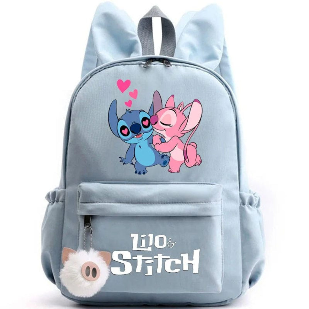 Plecak szkolny z brelokiem, torba Stitch