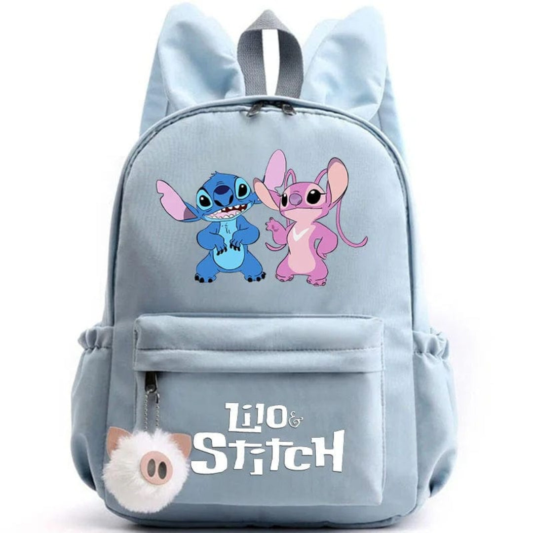 Plecak szkolny z brelokiem, torba Stitch